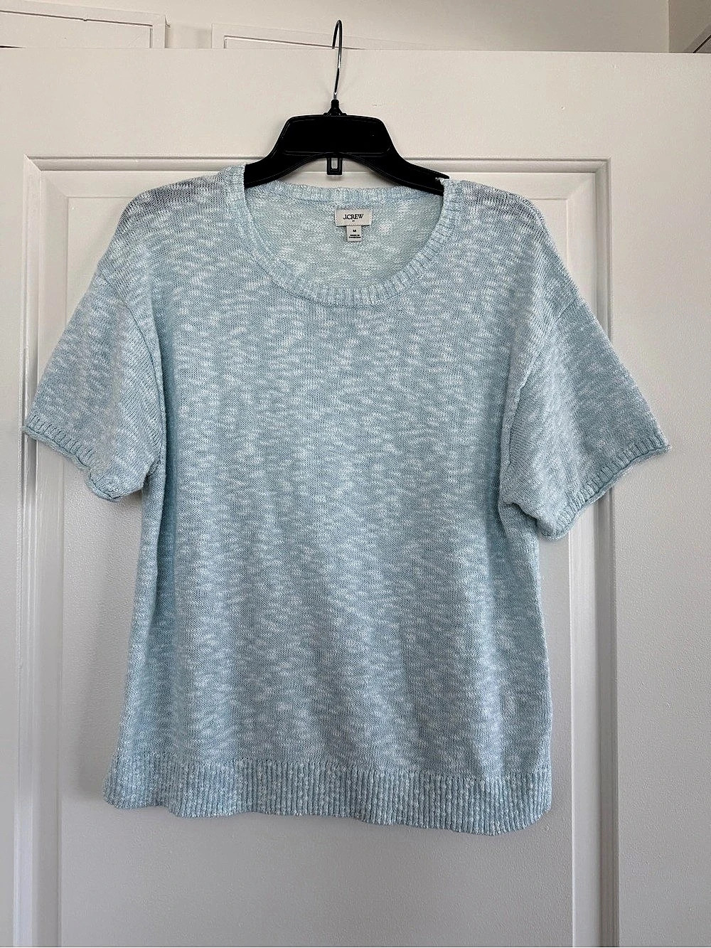J.Crew Cotton Blend Crewneck Sweater in Blue Size Medium